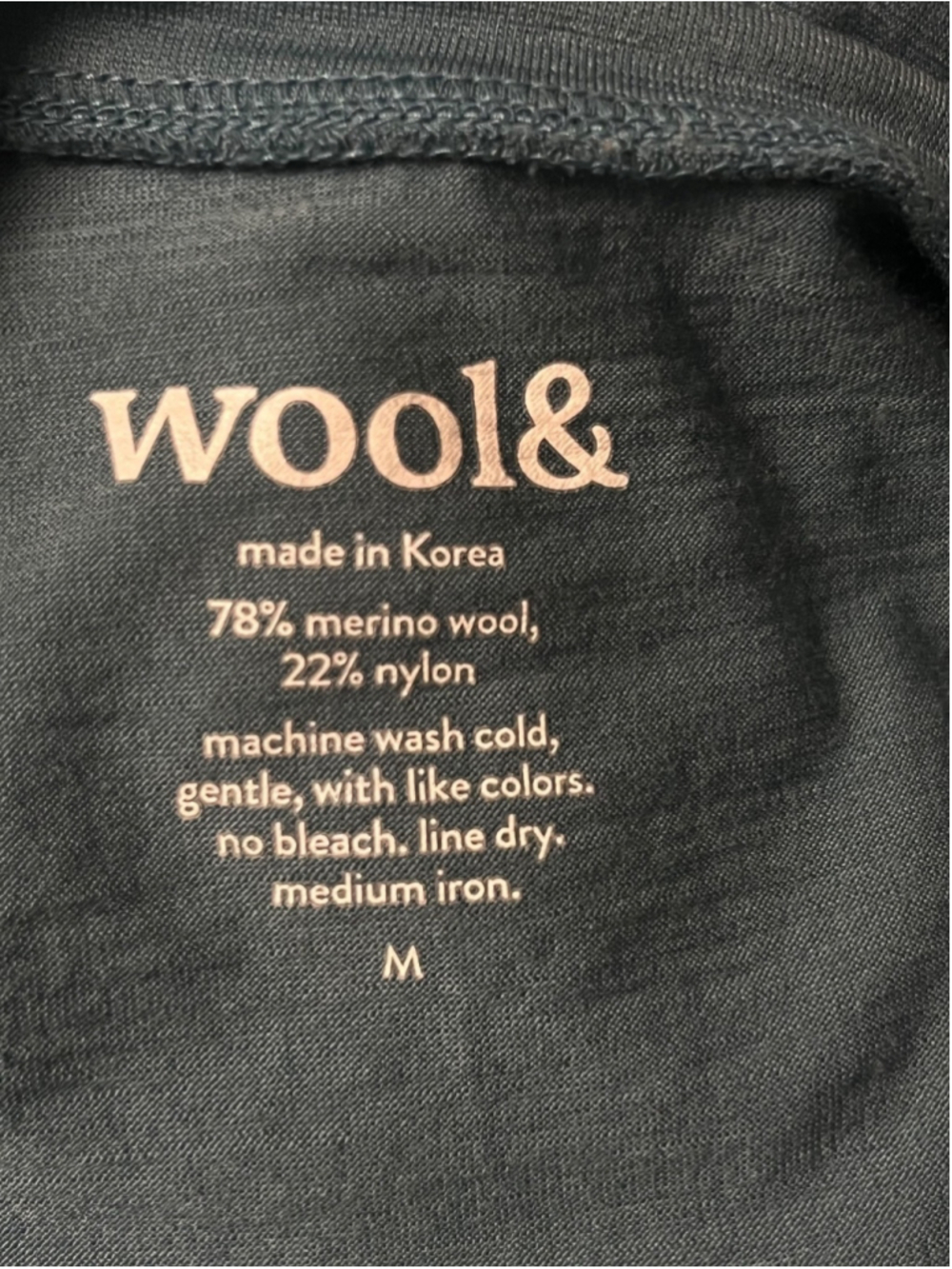 Wool& Teal Fiona 3/4 Sleeve Merino Wool Dress Size Medium - Picture 6 of 6